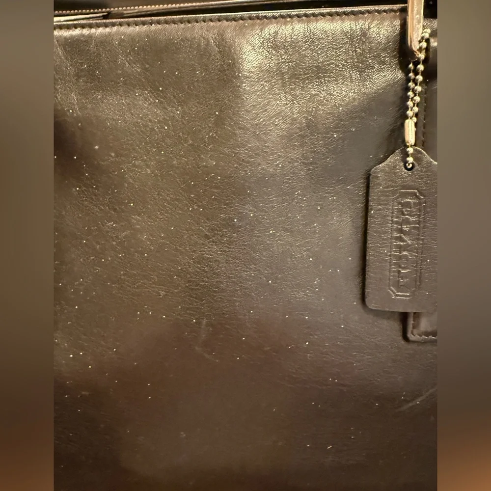 Coach Vintage Legacy Black Leather Tote with Double Handles - Picture 12 of 13